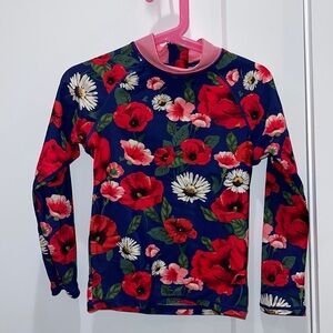 MONSOON KIDS FLORAL RASHGUARD size 7-8